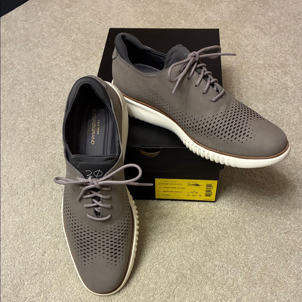 NWT Cole Haan 2 Zerogrand LSR Wing Ironstone Nubuck Men's shoes